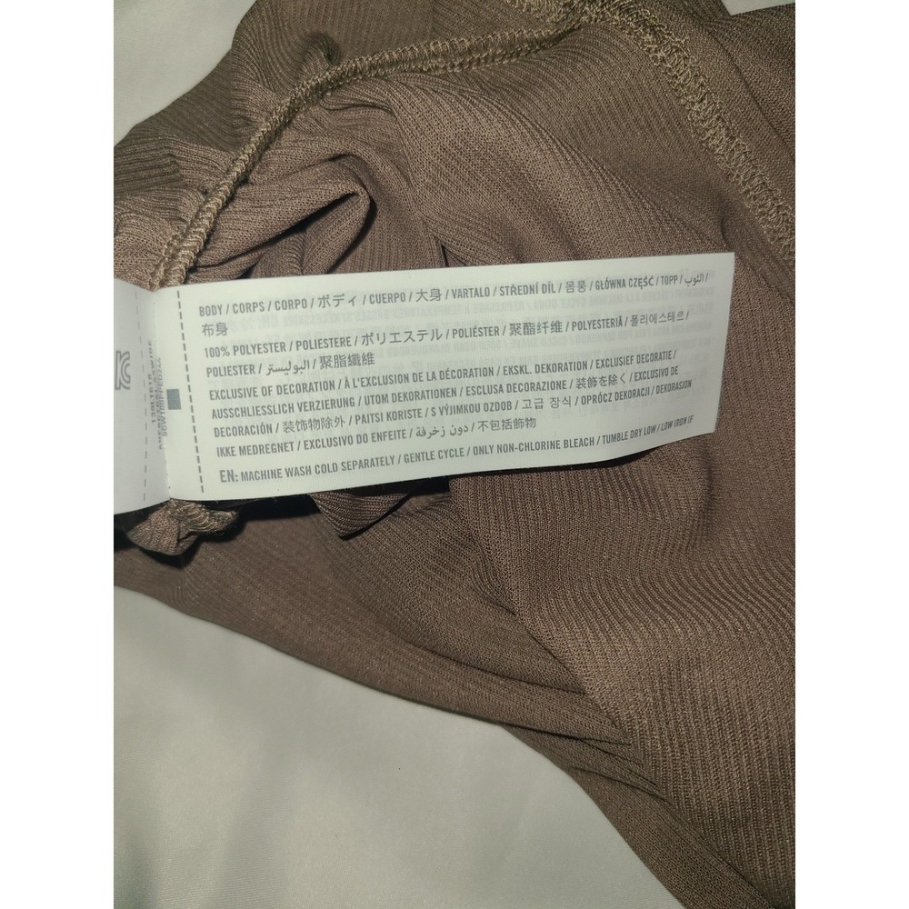 Abercrombie Fitch Brown Ruched Tank Top Size XS Sheer - Picture 16 of 16